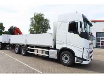 Dropside Flatbed Truck Volvo FH 460 6x2 Baustoff Kran Palfinger