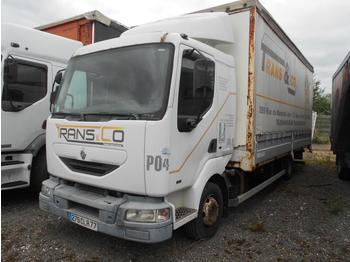 Curtainsider truck RENAULT Midlum 180