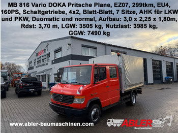 Curtainsider truck Mercedes-Benz 816 Vario Doka Pritsche Plane 2x AHK: picture 4