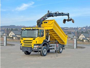 Tipper, Crane truck Scania P360 Kipper 4,50 m *HIAB 122 E-2 HIPRO+FUNK/ 4x4: picture 2