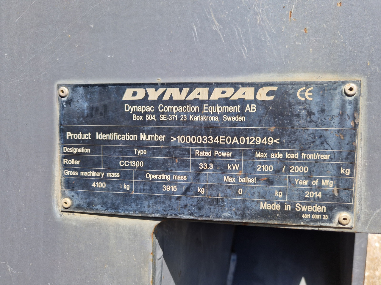 Road roller DYNAPAC CC 1300: picture 8