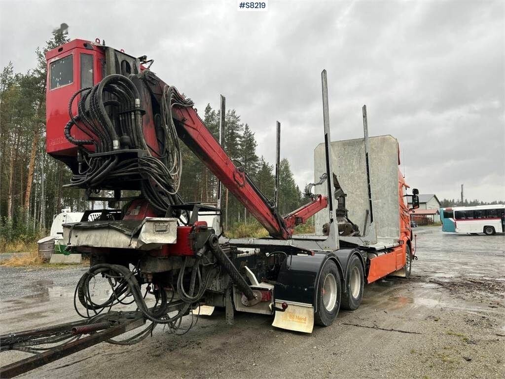 Timber truck Scania R730 Timber truck with wagon and crane: picture 16