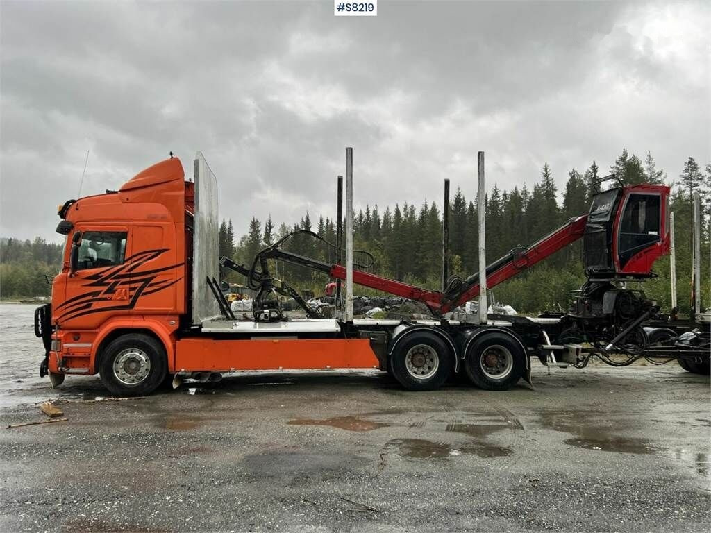 Timber truck Scania R730 Timber truck with wagon and crane: picture 13