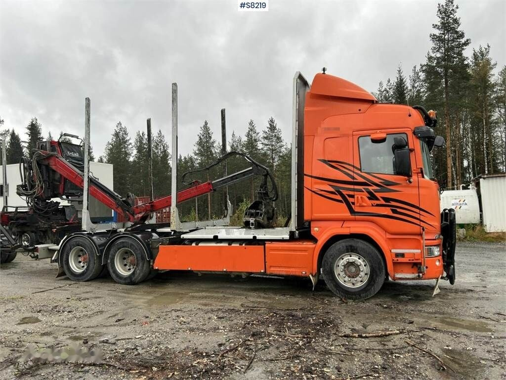 Timber truck Scania R730 Timber truck with wagon and crane: picture 19