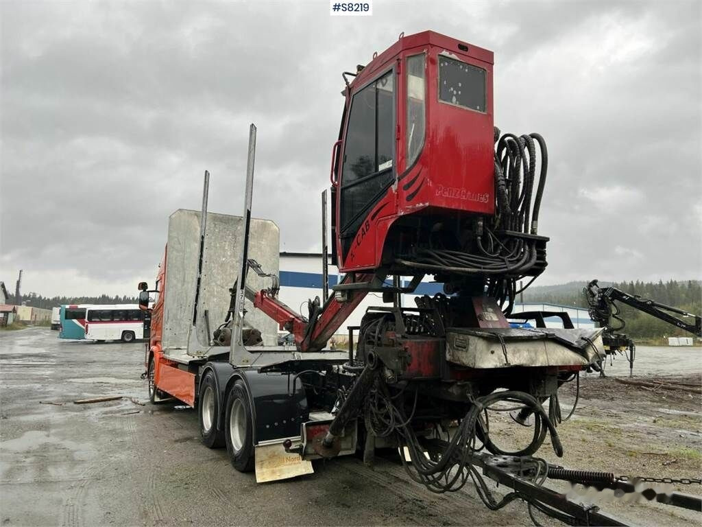 Timber truck Scania R730 Timber truck with wagon and crane: picture 15