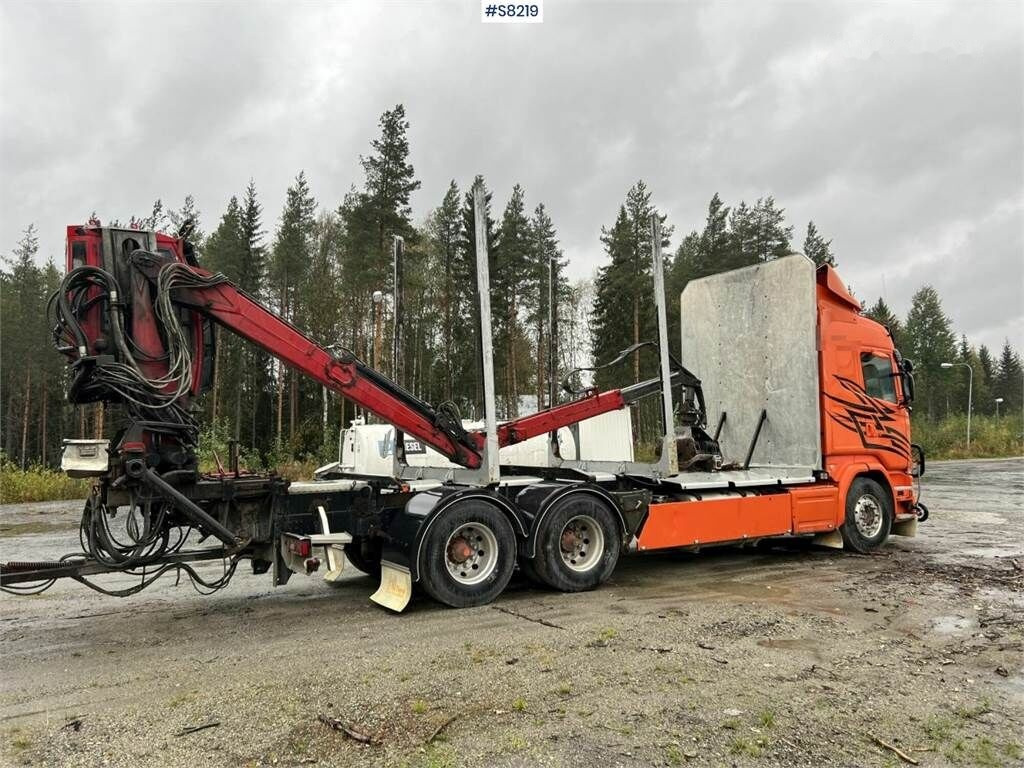 Timber truck Scania R730 Timber truck with wagon and crane: picture 17