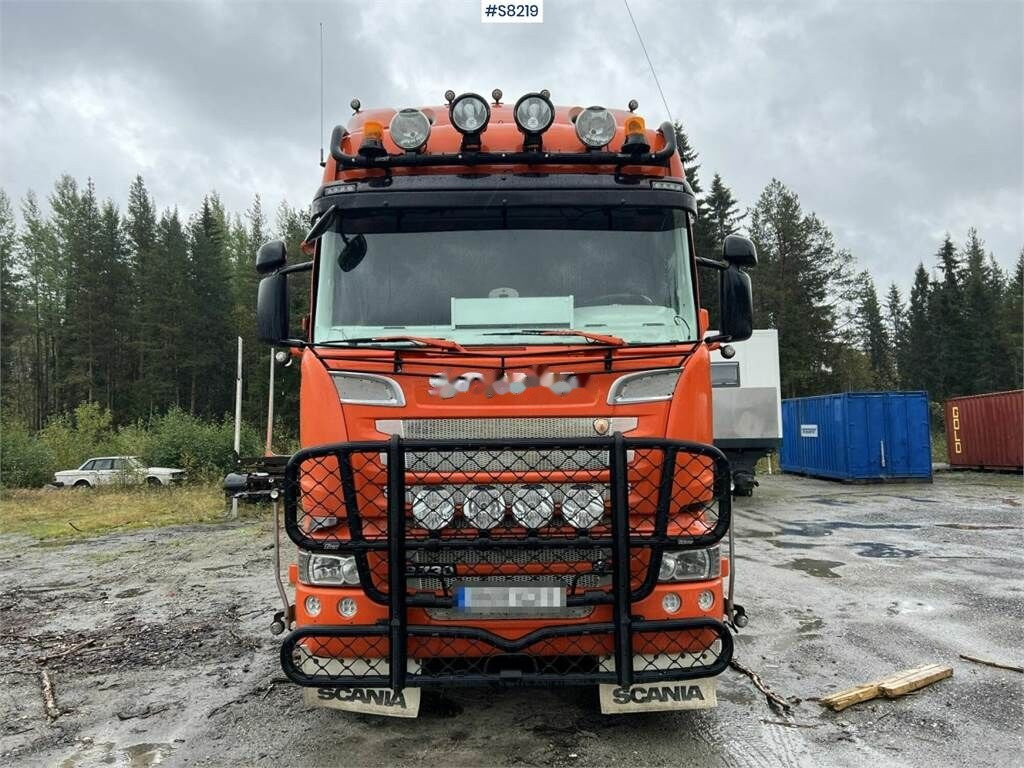 Timber truck Scania R730 Timber truck with wagon and crane: picture 8