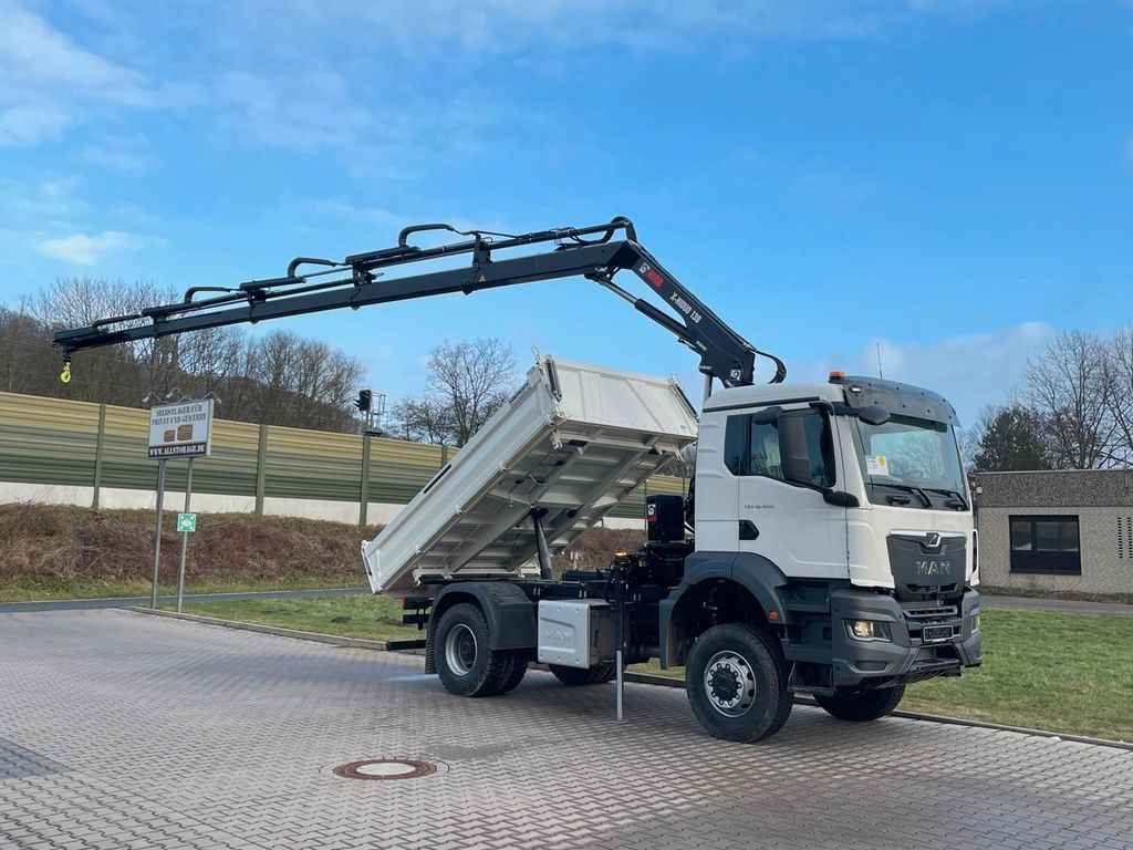 Tipper, Crane truck MAN TGS 18.400 TG3 4x4 Euro6e  Hiab X-HiDuo 138DS-4: picture 12