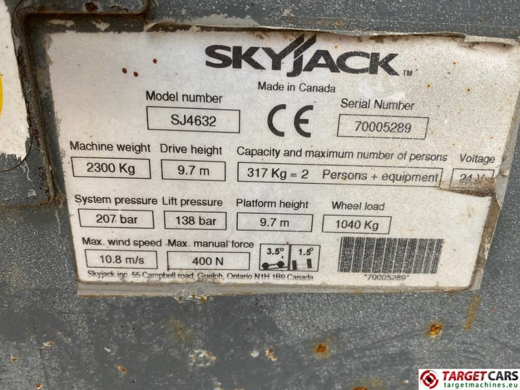 Scissor lift SkyJack SJIII-4632 Electric 4632 Scissor Work Lift 1170cm: picture 11