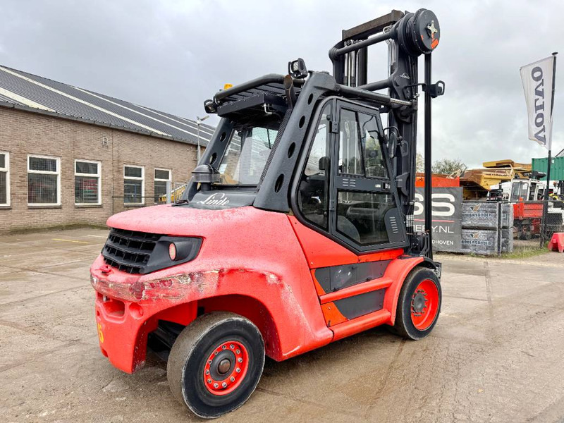 Diesel forklift Linde H80D-03 - Triplex / German Machine: picture 6