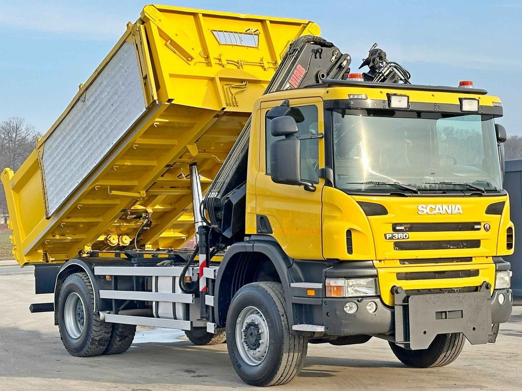 Tipper, Crane truck Scania P360 Kipper 4,50 m *HIAB 122 E-2 HIPRO+FUNK/ 4x4: picture 6