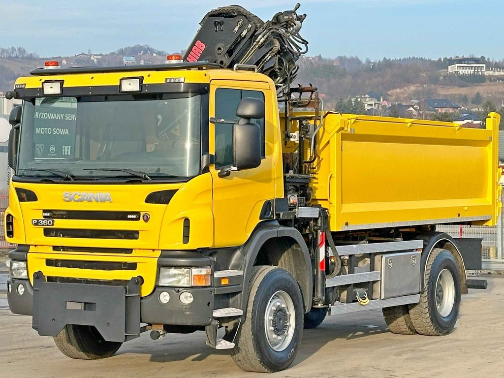 Tipper, Crane truck Scania P360 Kipper 4,50 m *HIAB 122 E-2 HIPRO+FUNK/ 4x4: picture 9