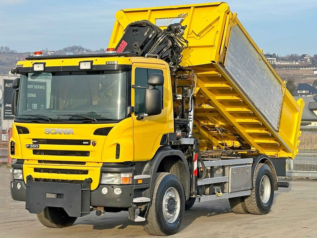 Tipper, Crane truck Scania P360 Kipper 4,50 m *HIAB 122 E-2 HIPRO+FUNK/ 4x4: picture 7