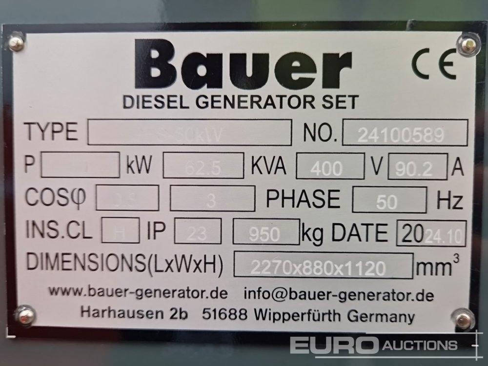 Generator set Unused Bauer GFS-50KW: picture 13